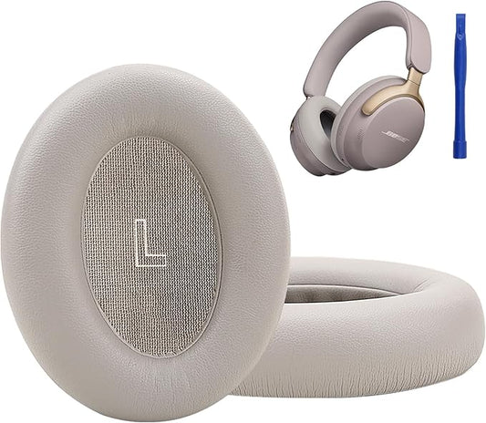 Ear Cushions for Bose QuietComfort Ultra Headphones, Replacement Ear Pads with Upgraded Memory Foam& Comfortable Protein Leather (Sandstone)