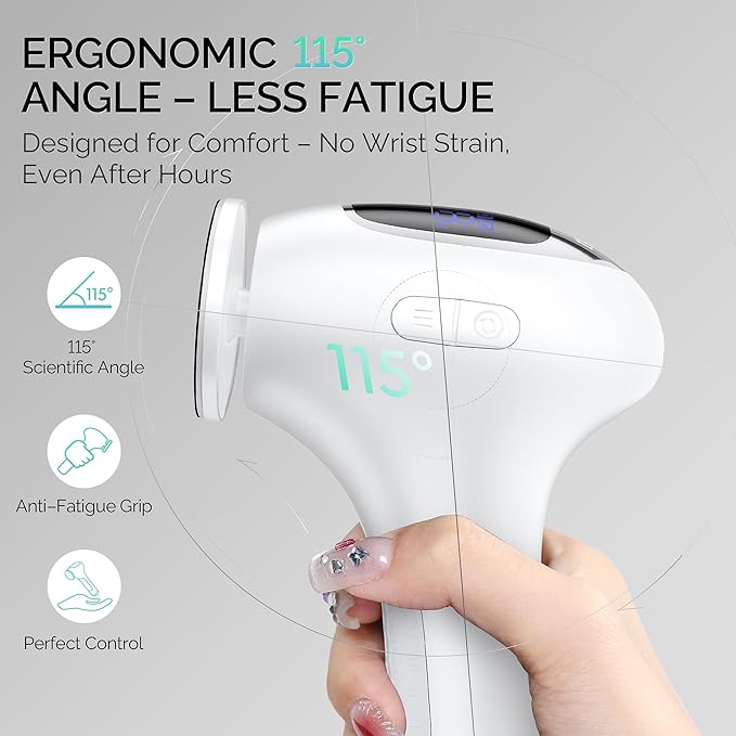 L'UGX Electric Foot Callus Removers with Nail Dust Collecto White