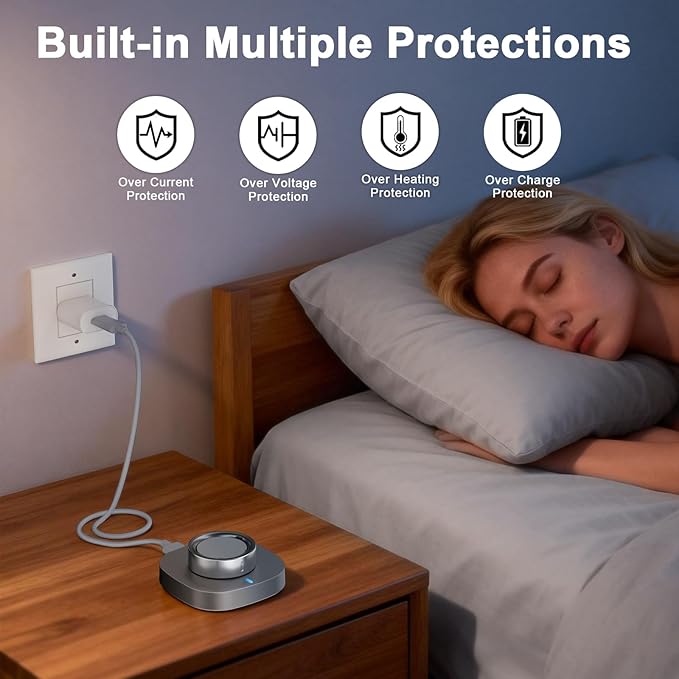 Charger Compatible with Aura-Ring Gen 4 Size 6,Fast Safe Charging Dock and USB-C Cable,Silver Gray