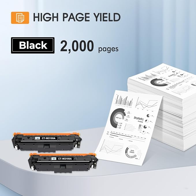 210A 210X Black Toner Cartridges Compatible for HP 210A 210X 210 Toner Cartridges Replacement for HP Color Laserjet Pro MFP 4301fdw 4301fdn Pro 4201dw 4201dn W2100A Series Printer (2 Black, with chip)