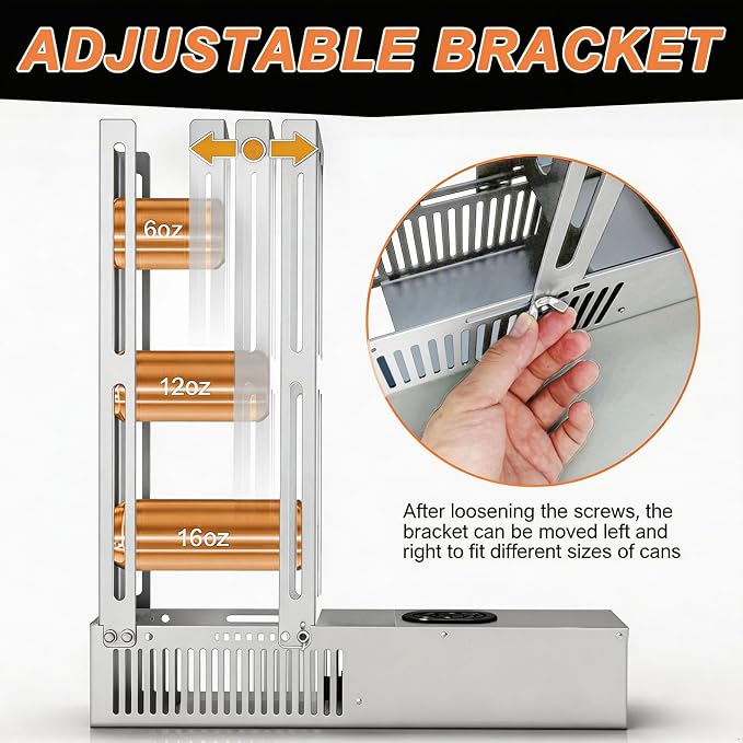 YOTAN Electric Can Crusher, 8oz&12oz&16oz Automatic Can Crusher, Can Fill 8 Cans at a Time, Automatic Can Eject, Heavy Duty Can Crushers for Recycling Aluminum Seltzer, Cola, Beer Cans