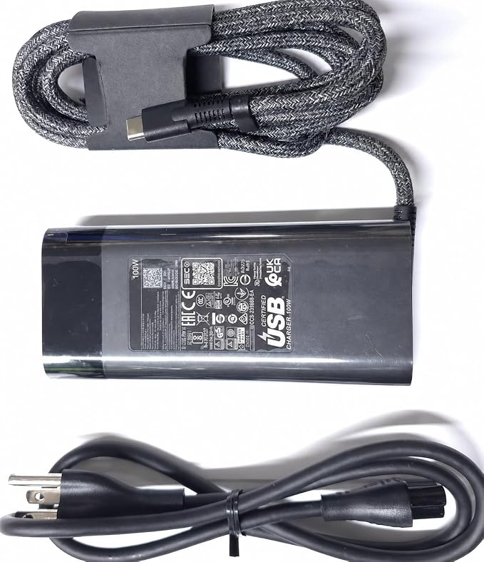 OEM 100W USB-C Charger AC/DC Adapter for HP TPN-LA31 Envy Pavilion Plus Spectre Fold x360 OmniBook EliteBook ZBook Firefly Series TPN-DA32 N57045-001 N56858-001 002 011 003 PA-1101-08HT 08HG