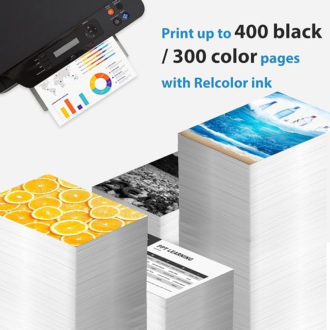 Relcolor Compatible Ink Cartridge Replacement for Canon 275XL 276XL 275 276 XL PG275 CL276 (2-Black, 1-Color, 3-Pack) for TS3522 TR4720 TS3500 TS3520 TR4700 TS3700 TS3720 TS3722 TR4722 Printer