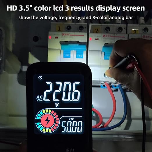 BSIDE S11 Smart Multimeter Rechargeable Digital Multimeter Tester Auto Ranging Voltmeter Measures Voltage Resistance Continuity Capacitance Frequency NCV Live Wire Detector 9