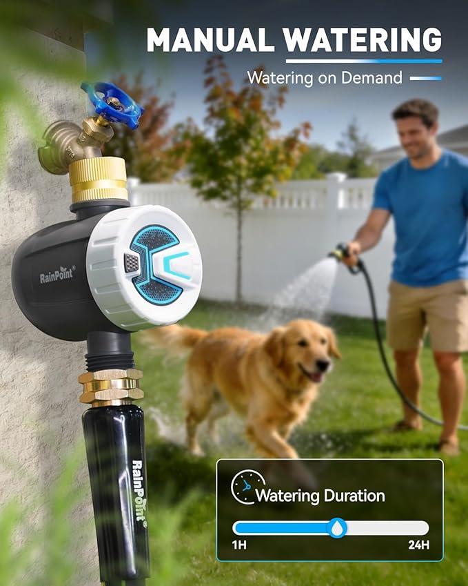 RAINPOINT WiFi Water Timer, Sprinkler Timer for Garden Hose with WiFi Hub