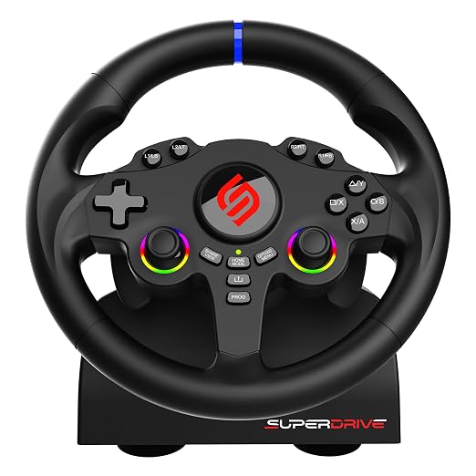 SUBSONIC - Superdrive 220RS-5 Racing Wheel for Playstation PS5 and PC - Black