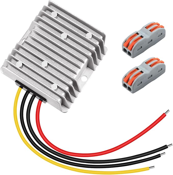DC 8-40V to 12V Converter 6A 72W Step Down Converter Voltage Reducer IP68 Waterproof Transformer for Golf Cart Truck Boat Vehicle