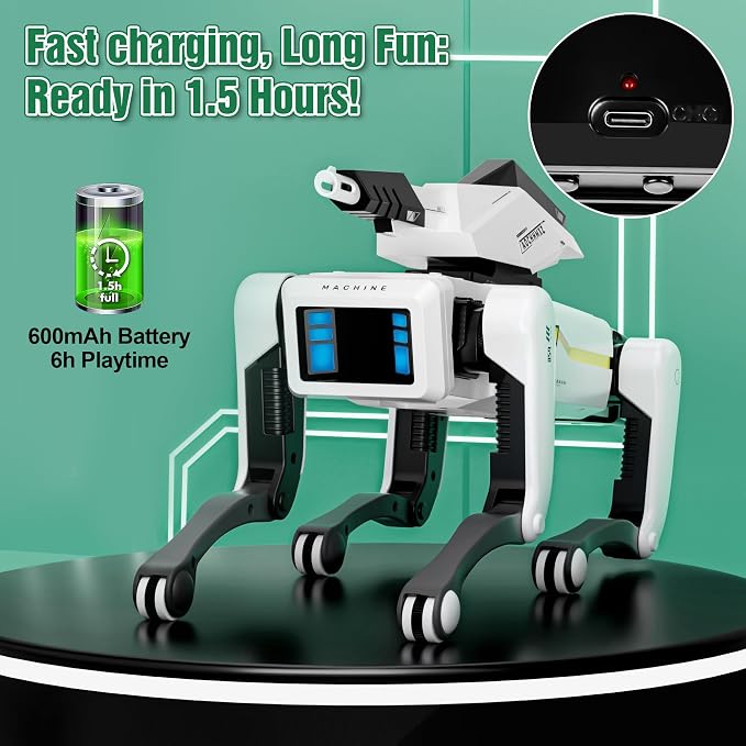Smart Robot Dog 2 in 1- Interactive STEM Pet with Voice Control, 30+ Actions & APP Programming, Durable Design for Kids Age 6+ (Compatible with iOS/Android)