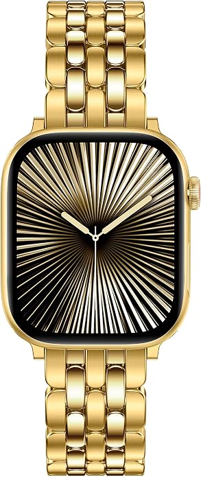 TOYOUTHS Designer Vintage Dressy Bracelet for Apple Watch Band Women 42/40/41/38/44/45/46/49mm, Stainless Steel Elegant Luxury Metal Strap for iWatch Series 11 10 9 8 7 6 5 4 SE/Ultra 3 2 1