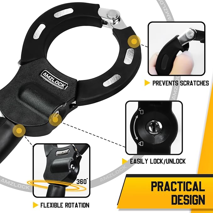 Scooter Lock with Bag, Heavy Duty 5/16" (8mm) Anti-Theft Chain for Electric Scooter, E-Bike & Bicycle, 29.5" (75cm)