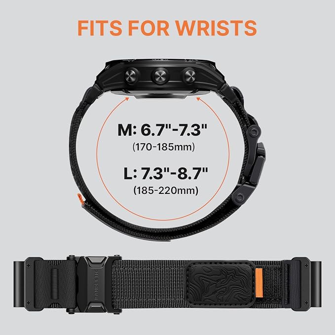 Bandletic Magnetic Bands Compatible with Garmin Instinct 3 50mm Watch Band, 26mm Quick Fit Strap for Fenix 8 51mm/7X 6X Pro/5X Plus/3/3 HR/Instinct 2X/Enduro/Quatix Tactix 8 51mm/Epix Pro (Gen 2) 51mm