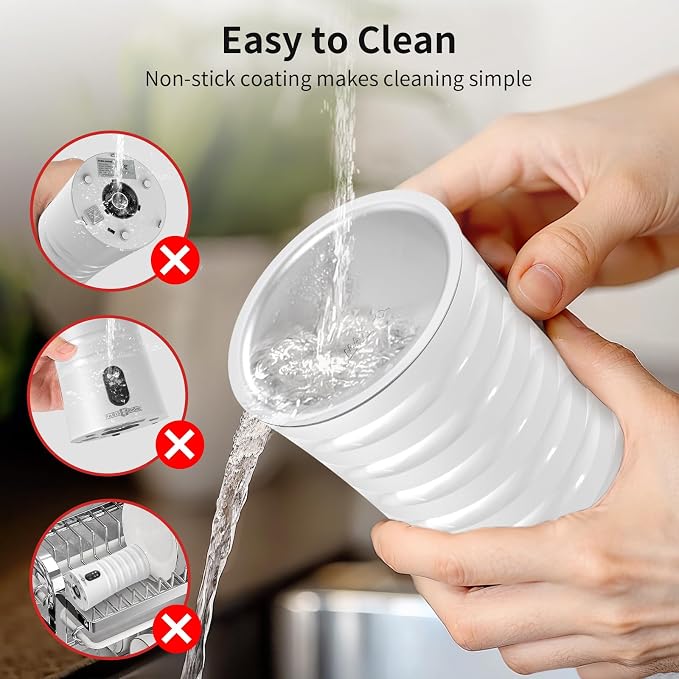 Electric Milk Steamer and Frother, Hot & Cold Foam Milk Warmer with Temperature Control, Auto Shut-Off Frothers for Coffee, Latte, Cappuccino, Macchiato