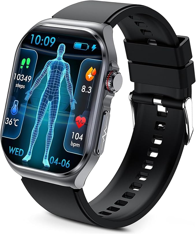 Advanced Smart Watch for Men Women - 2.04" HD Health Smart Watches with Answer/Make Call, 24H Heart Rate Monitor Smartwatch for iOS/Android