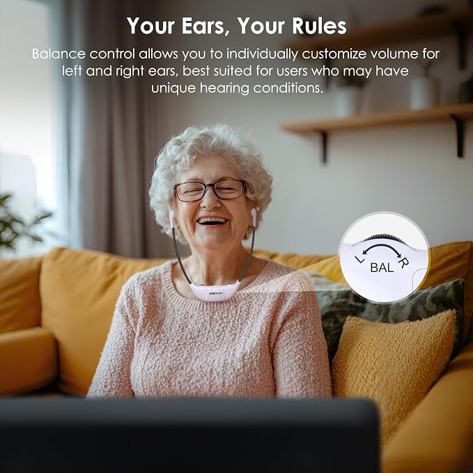 SIMOLIO Wireless Headphones for TV Watching w/Clarified Dialog, 164FT Range TV Headset for Seniors w/Balance Control & Enhanced Voice & Transmitter/Charging Dock, Gifts for Elderly, No Audio Delay