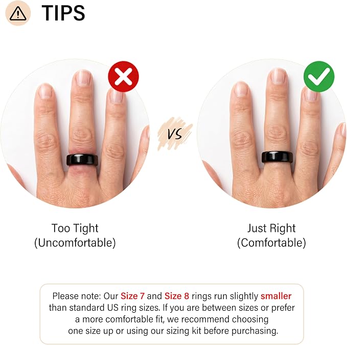 Smart Ring Pro, No App Subscription, Sleep & Activity Tracker with Heart Rate Monitoring, 7 Days Battery Life, IP68 Waterproof Fitness Ring, Compatible with iOS & Android(Matte Black,10)