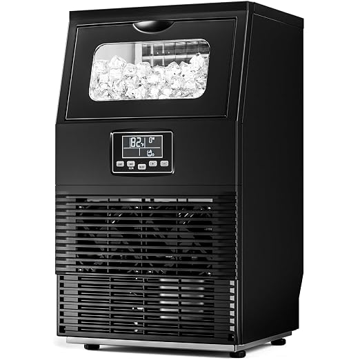 Antarctic Star Commercial Ice Maker Machine 66Lbs/24H, Self-Cleaning, Ice Scoop, Freestanding Ice Cube Machine for Home, Bar, Restaurant, Coffee Shop