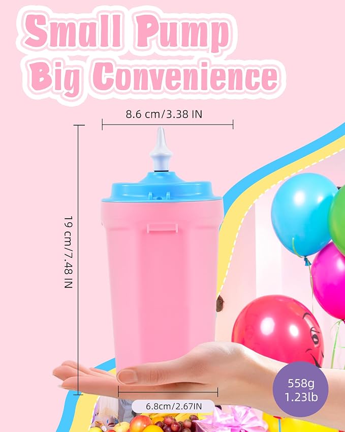 Portable Balloon Pump Electric, Rechargeable Cordless Balloon Pump Inflator for All Balloons, Latex 260q Foil Mylar Balloon Inflation, Quick-Fill Inflator& Deflator for Inflatables