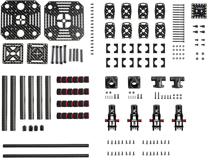 LX350 PRO 420mm Foldable Carbon Fiber Drone Frame Kit 16mm Arms Quadcopter Frame for FPV, Aerial Photography & Education, Lightweight DIY Build with Landing Gear