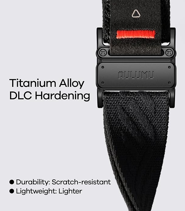 Aulumu C03 Snap Functional Titanium Buckle for Apple Watch Ultra (3/2/1) Nylon Band | Luxury Embossed Texture Knit | Quick-release Design | iWatch Bands for 49/46/45/44MM