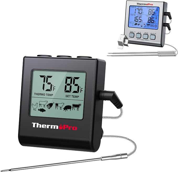 ThermoPro TP17 Dual Probe Digital Cooking Meat Thermometer +ThermoPro TP19 Waterproof Digital Meat Thermometer