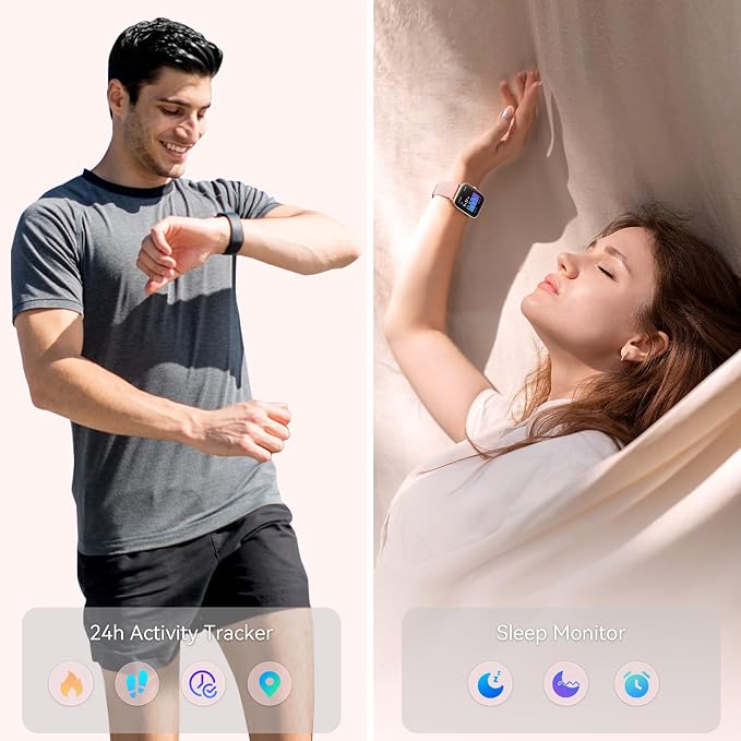 Smart Watches for Women, 1.8" HD Smart Watch (Answer/Make Call) for iPhone/Android, Alexa Bulit-in, Fitness Watch with Sleep/Health Monitor, Watches for Women with 120 Sport Mode, 3ATM Waterproof ﻿