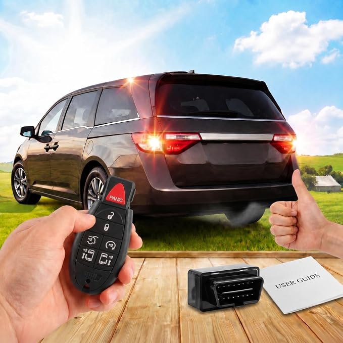 DIY Keyless Entry Remote Car Key Fob Replacement Fits for Dodge Grand Caravan 2008-2019, for Chrysler Town & Country 2008-2016， with Interchangeable 5 & 7-Button Keypads, FCC ID: IYZ-C01C / M3N5WY783X
