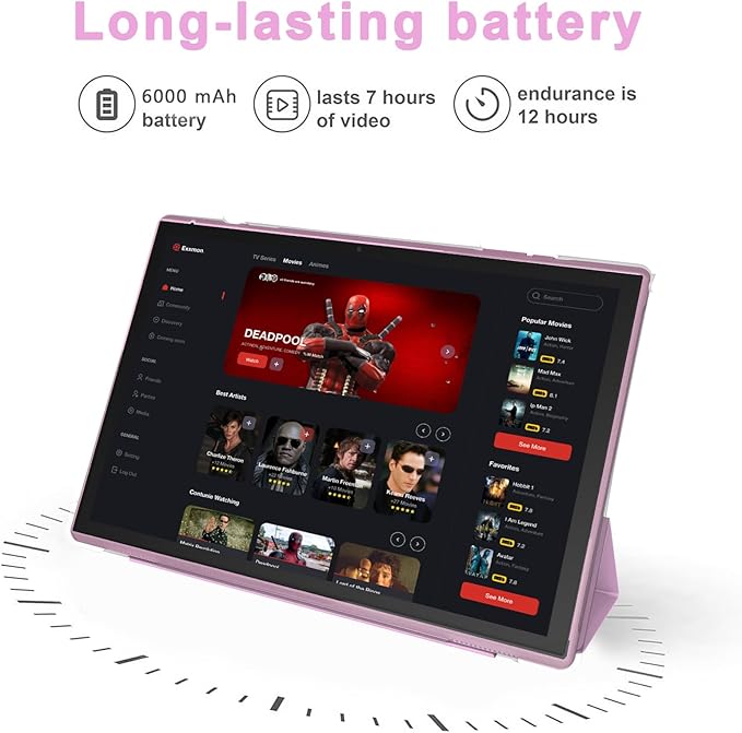 Android Tablet 10 Inch Tablet With Case Screen Stylus Android 15 Tablets 8GB RAM 32GB ROM Support 1TB Expansion 6000mah Battery 10.1" IPS HD Touchscreen 2MP+8MP Dual Camera WIFI-6 Bluetooth5.0 Tablets