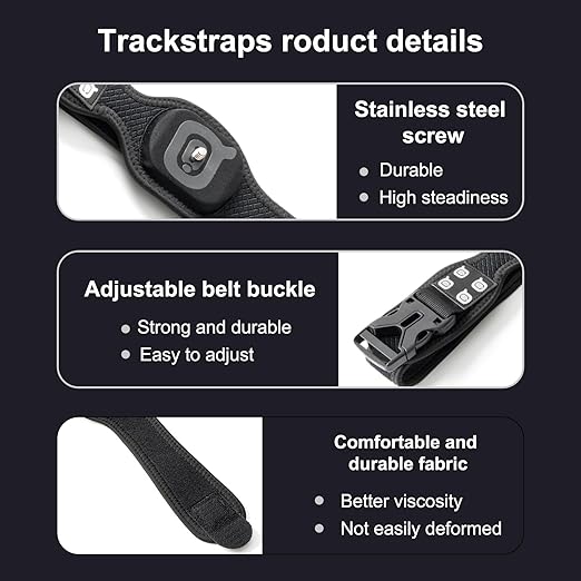 QOi Trackerstraps for Vive Tracker 3.0, 2.0, Tundra Tracker, Vive UltimateTracker Empower Full Body Tracking in VR Chat,and Other FBT Apps(Tracker Sold Separately) 1XBelt 2XShort Band Black