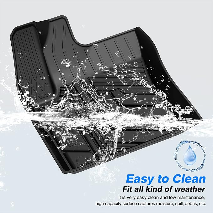 T TGBROS Floor Mats Custom Fit for Toyota CHR 2018-2023 All-Weather Floor Carpet Liners TPE 2 Row for CHR Accessories Non-Slip Heavy Duty Odorless Black