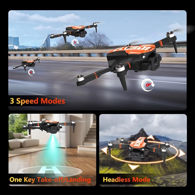 LE-IDEA GPS Drone with Camera for Adults, IDEA12GPS Drone with Camera 4K | Brushless Motor, Auto Return Home, Follow Me, Foldable, RC Quadcopter for Beginners Foldable Toys Gifts, Under 249g