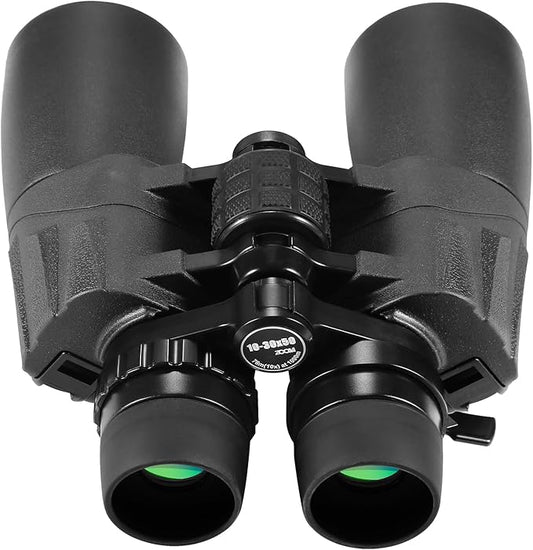 10-30X50 High Powered Zoom Binoculars for Adults - Professional Military HD Binoculars with BAK4 Prism/FMC Lens/Large View/Waterpoof/Low Light Night Vision for Bird Watching, Hunting, Outdoor, Hiking