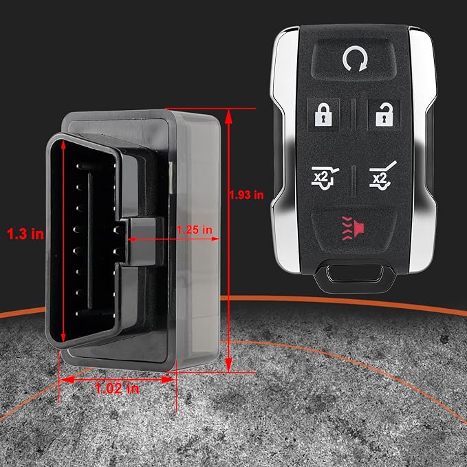 DIY Key Fob Remote Replacement Fits for 2015 2016 2017 2018 2019 2020 Chevy Tahoe Suburban GMC Yukon Keyless Entry Remote M3N-32337100 (Pack of 2)