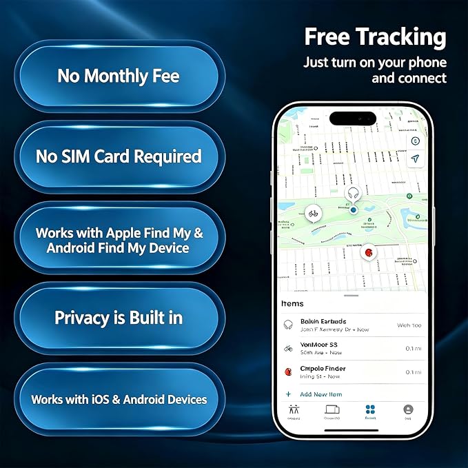 2 Pack GPS Tracker for Vehicles,Car Tracker Device Hidden for Vehicles,Tracker Device for Vehicles,Car GPS Tracker | Magnetic | Android and iOS Compatible | No SIM Card | Waterproof