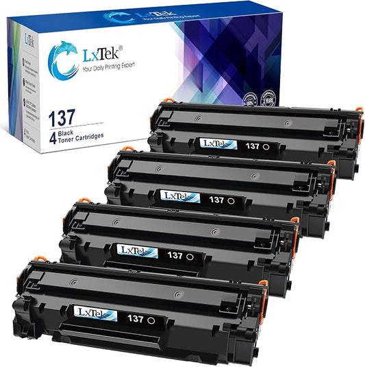 LxTek Compatible Toner Cartridge Replacement for Canon 137 Toner Cartridge CRG137 CRG 137 to use with ImageClass D570 MF236n MF232w MF216n MF244dw MF242dw MF232w(4 Pack, Black)