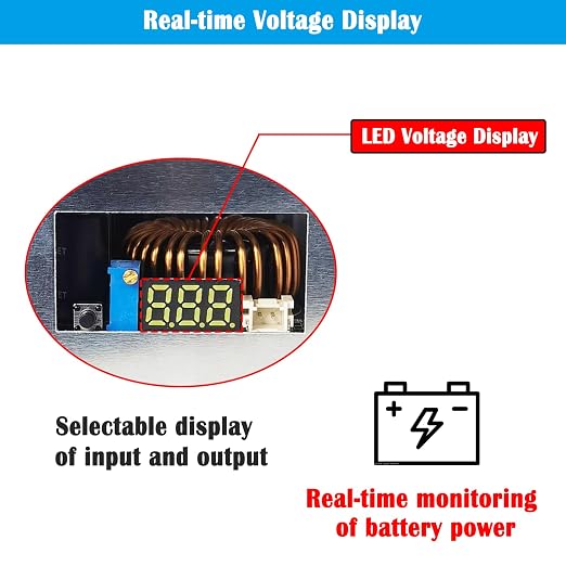 48v to 12v Converter Golf cart Step Down Converter 11-70V Input to 3.3V-24V Output 28A 336W Step Down Converter Adjustable dc with Fuse-70V 48V 36V 24 to 12V 3.3V-24V