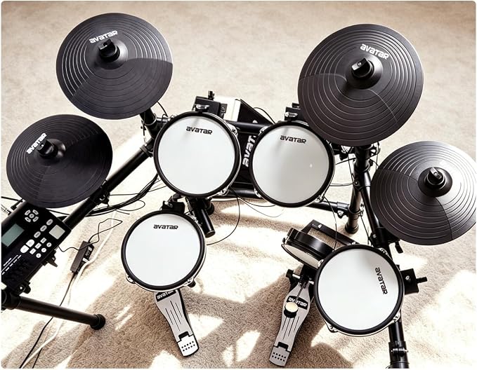 Mesh Electronic Snare/Tom Drum for Expansion/Backup, 8 Inch Dual-zone Drum Pad With Clamp, L Rod, 6.5ft Cable, Fits Most Electric Drum Set