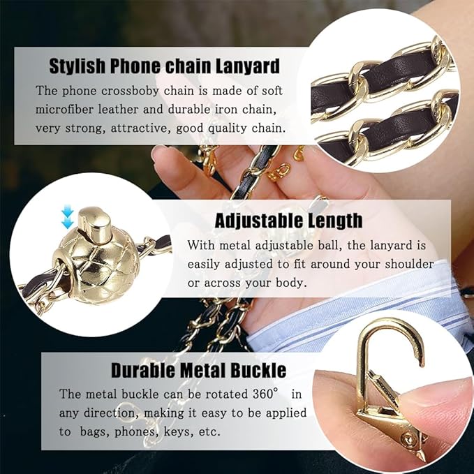 2Pcs Phone Crossbody Lanyard and Wrist Strap, Universal Cell Phone Lanyard Strap with 2Tether Tab