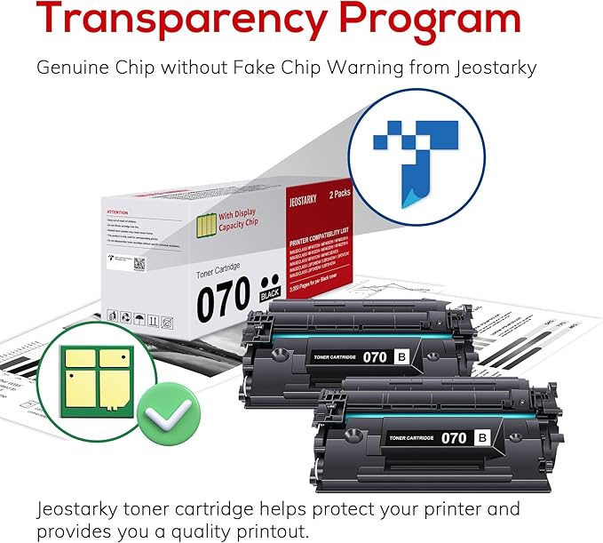 Compatible for Canon 070 Black Toner Cartridge Replacement for Canon 070h CRG070 Toner for Canon ImageCLASS MF465dw MF462dw MF460dw LBP246dw LBP247dw LBP243dw LBP240dw Laser Printer 2 Pack