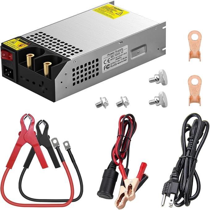 ALITOVE 12V Power Supply 83A 1000W 110V to 12V AC to DC Converter SMPS with Car Cigarette Lighter Adapter Switching Transformer for RV Pump LED Strip CCTV Car Vacuum Stereo Disel Heater