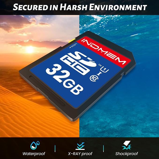 SD Card 32GB, 10-Pack UHS-I Class 10 MLC Flash Memory Cards, High Speed Full HD Video Recording Secure Digital Cards for Camera DSLR Action Cam Camcorder Phone Digital Device