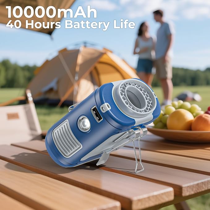 AMACOOL Portable Waist Fan Clip On, Gifts for Men Dad Husband, 10000mAh Rechargeable Wearable Shirt Fan, Powerful Belt Fans, Birthday Gifts for Women Jobsite Travel Camping Essentials 2026