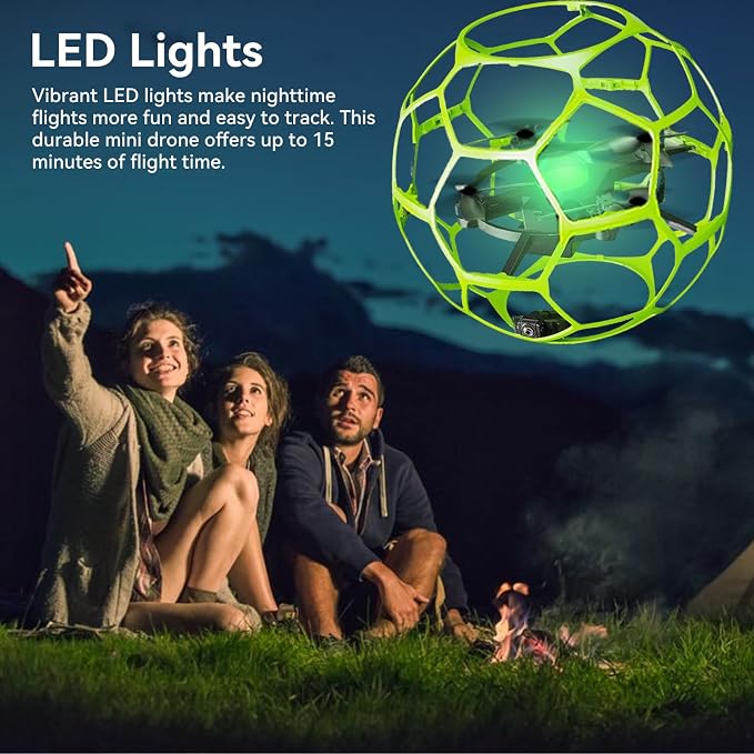 Brushless Camera Drone for Beginners, LCD Remote | Brushless motor, LCD remote, one-key takeoff, 3 speeds and 360° flips make indoor flying easy for new pilots.