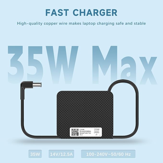 HHZ 35W Monitor Charger Compatible with Samsung A3514-RPN, AC Adapter 14V 2.5A BN44-00990A A SBBSSO8NUIXZA LS24AM506NNXZA LHI3QBRTMGCXZA LC24RG50FQNXZA Power Cord Supply
