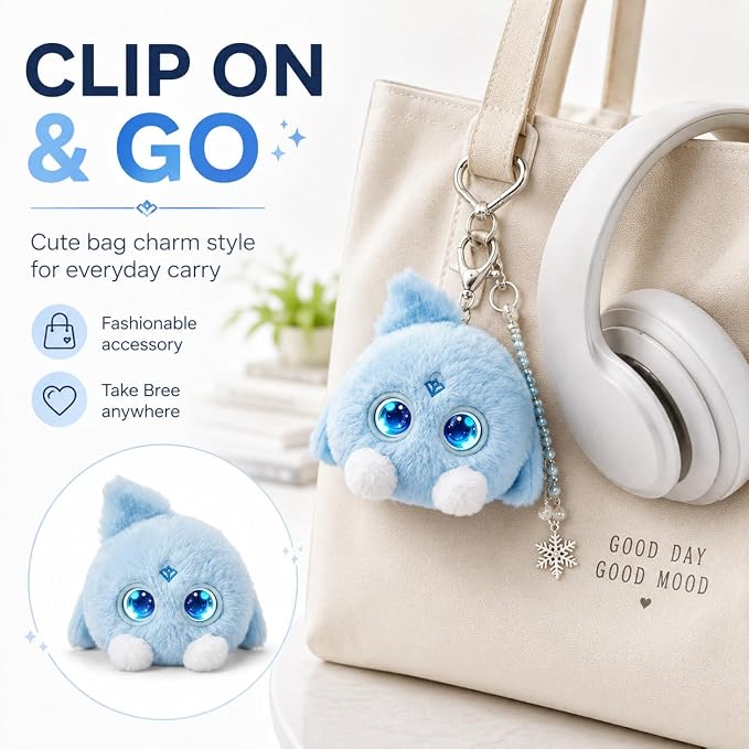 AI Plush Companion, GPT-Powered Voice Chat Stuffed Toy with Conversation Memory, Expressive LED Eyes and Touch Response, Cute Stuffies Interactive AI Toys Gift for Teens