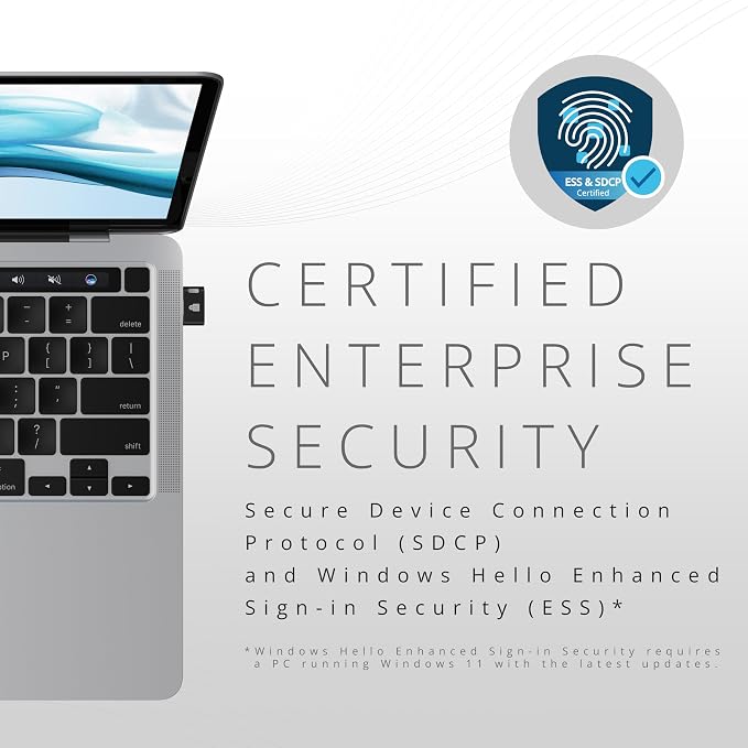 VeriMark™ IT 2.0 USB-C® Fingerprint Key - Windows Hello & Windows Hello for Business, 360° Fingerprint Reader, Password-Free Login K64705WW