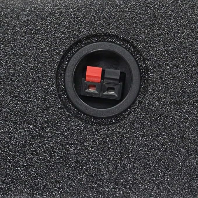 QPower Single 12-Inch Downfire or Behind-Seat Speaker Box, Features 0.75 Cubic Feet of Airspace, Compatible with Most GMC, Chevrolet, and Ford Trucks