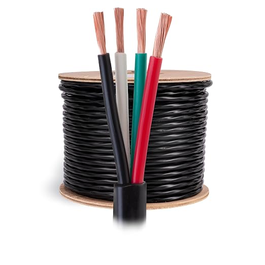 Cables Direct Online Speaker Wire 16 Gauge, 250 ft for Outdoor and Indoor Use, 16/4 CCA (Copper Clad Aluminum) Stranded Bulk Audio Cable, In Ground Direct Burial Waterproof and UV Resistant