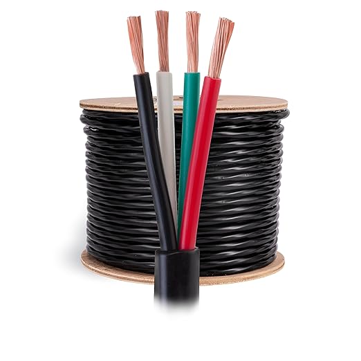 Cables Direct Online Speaker Wire 14 Gauge, 500 ft for Outdoor and Indoor Use, 14/4 CCA (Copper Clad Aluminum) Stranded Bulk Audio Cable, In Ground Direct Burial Waterproof and UV Resistant
