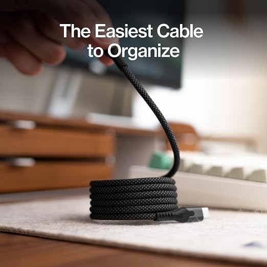 Statik MagStack USB to USB C Cable, Clutter-Free Magnetic Charging Cable, A to Type C Charger Fast Charging Phone Charger Cord, Compatible with iPhone, iPad & Android, 27W 6FT