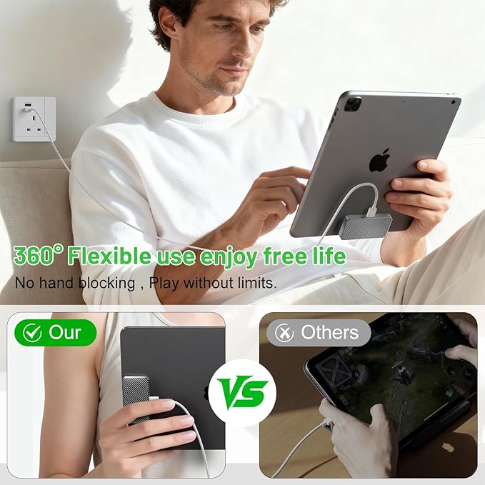 Magnetic Wireless Charger for iPad Pro 11 (1st/2nd/3rd/4th) & iPad Air 11 (M2/M3) & iPad Air 10.9 (4th/5th), 18W Fast Charging Smart Connector Alloy Wireless Charging Pad with USB-C Cord Cable